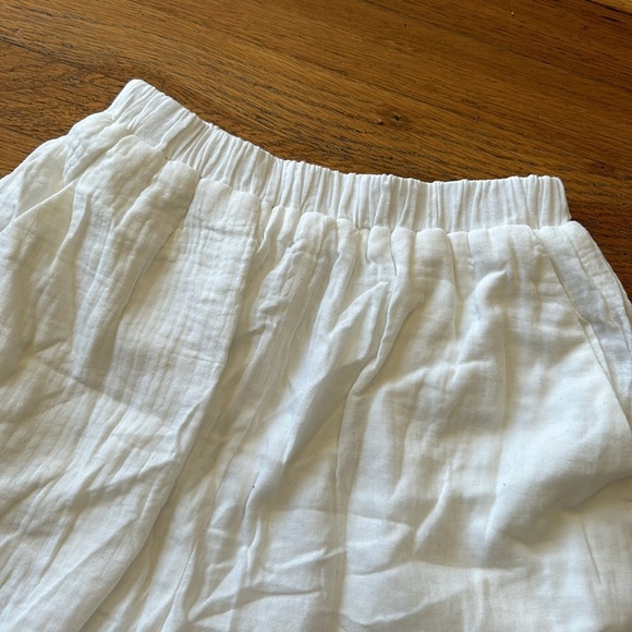 NWOT MATEO HIGH WAISTED COTTON SHORTS WHITE - Picture 8 of 12